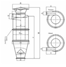 чертеж циклона ЦОЛ в Новоалтайске